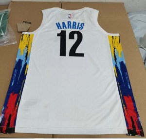 Maillot de Basket #12 Harris Brooklyn Nets 2022-23 city Blanc Imprimé